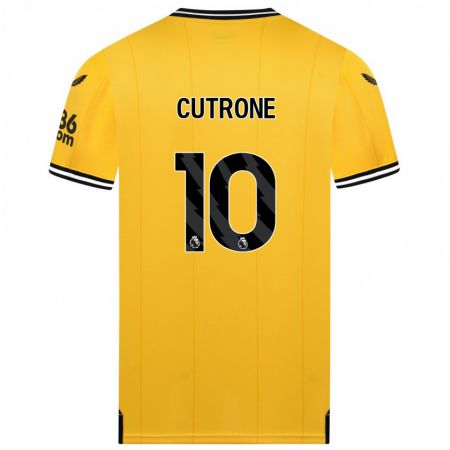 Kandiny Kinderen Patrick Cutrone #10 Geel Thuisshirt Thuistenue 2023/24 T-Shirt België