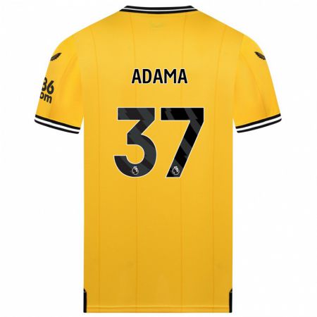 Kandiny Kinderen Adama Traore #37 Geel Thuisshirt Thuistenue 2023/24 T-Shirt België