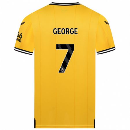 Kandiny Bambino Maglia Tammi George #7 Giallo Kit Gara Home 2023/24 Maglietta