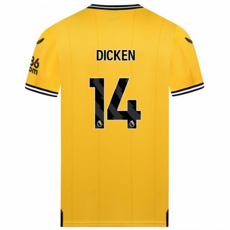 Kandiny Niño Camiseta Amy Dicken #14 Amarillo 1ª Equipación 2023/24 La Camisa México