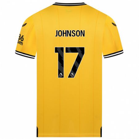 Kandiny Kinderen Katie Johnson #17 Geel Thuisshirt Thuistenue 2023/24 T-Shirt België