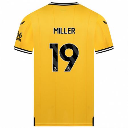 Kandiny Bambino Maglia Ali Miller #19 Giallo Kit Gara Home 2023/24 Maglietta