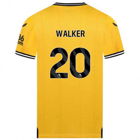 Kandiny Kinder Lowri Walker #20 Gelb Heimtrikot Trikot 2023/24 T-Shirt Österreich