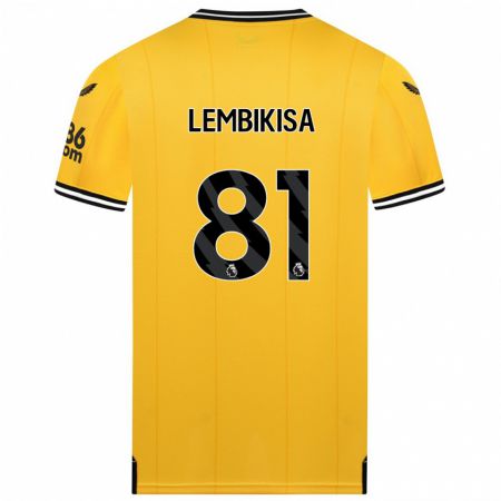 Kandiny Kinderen Dexter Lembikisa #81 Geel Thuisshirt Thuistenue 2023/24 T-Shirt België