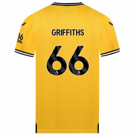 Kandiny Bambino Maglia Harvey Griffiths #66 Giallo Kit Gara Home 2023/24 Maglietta