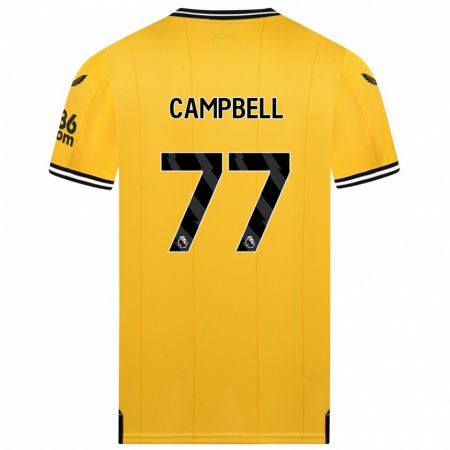 Kandiny Niño Camiseta Chem Campbell #77 Amarillo 1ª Equipación 2023/24 La Camisa México