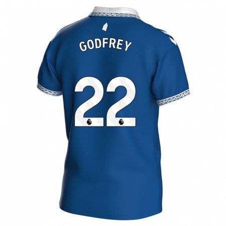 Kandiny Kinder Ben Godfrey #22 Königsblau Heimtrikot Trikot 2023/24 T-Shirt Österreich