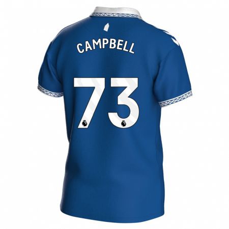 Kandiny Kinderen Elijah Campbell #73 Koningsblauw Thuisshirt Thuistenue 2023/24 T-Shirt België