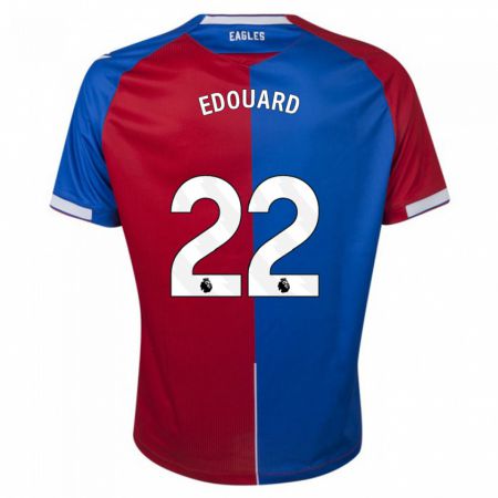 Kandiny Kinderen Odsonne Edouard #22 Rood Blauw Thuisshirt Thuistenue 2023/24 T-Shirt België