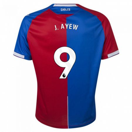 Kandiny Kinderen Jordan Ayew #9 Rood Blauw Thuisshirt Thuistenue 2023/24 T-Shirt België