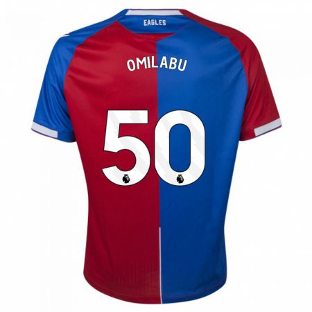 Kandiny Bambino Maglia David Omilabu #50 Rosso Blu Kit Gara Home 2023/24 Maglietta