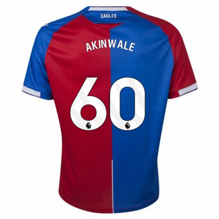 Kandiny Kinderen Victor Akinwale #60 Rood Blauw Thuisshirt Thuistenue 2023/24 T-Shirt België