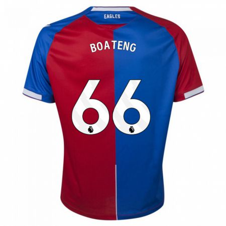 Kandiny Bambino Maglia David Boateng #66 Rosso Blu Kit Gara Home 2023/24 Maglietta