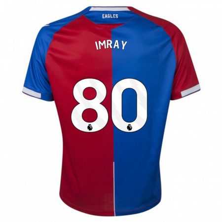 Kandiny Bambino Maglia Danny Imray #80 Rosso Blu Kit Gara Home 2023/24 Maglietta