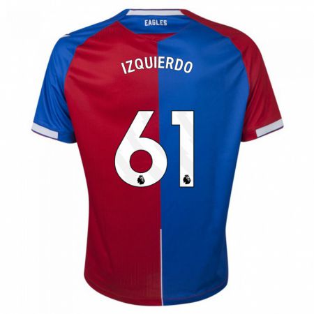 Kandiny Kinder Jackson Izquierdo #61 Rot Blau Heimtrikot Trikot 2023/24 T-Shirt Österreich