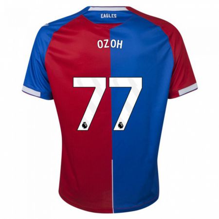 Kandiny Kinder David Ozoh #77 Rot Blau Heimtrikot Trikot 2023/24 T-Shirt Österreich