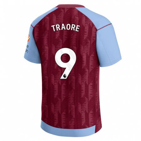 Kandiny Bambino Maglia Bertrand Traoré #9 Blu Bordeaux Kit Gara Home 2023/24 Maglietta