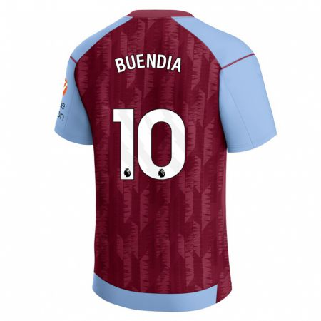 Kandiny Bambino Maglia Emiliano Buendía #10 Blu Bordeaux Kit Gara Home 2023/24 Maglietta