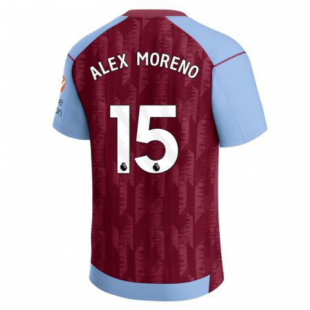 Kandiny Kinderen Álex Moreno #15 Claret Blauw Thuisshirt Thuistenue 2023/24 T-Shirt België