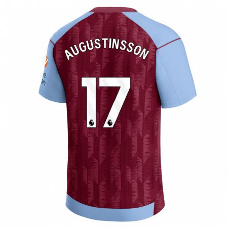 Kandiny Kinderen Ludwig Augustinsson #17 Claret Blauw Thuisshirt Thuistenue 2023/24 T-Shirt België