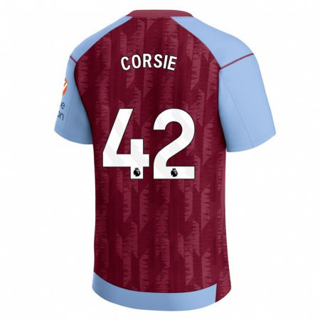 Kandiny Kinderen Rachel Corsie #42 Claret Blauw Thuisshirt Thuistenue 2023/24 T-Shirt België