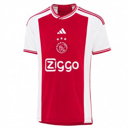 Kandiny Bambino Maglia Gerald Alders #0 Rosso Bianco Kit Gara Home 2023/24 Maglietta