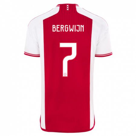 Kandiny Kinderen Steven Bergwijn #7 Rood Wit Thuisshirt Thuistenue 2023/24 T-Shirt België