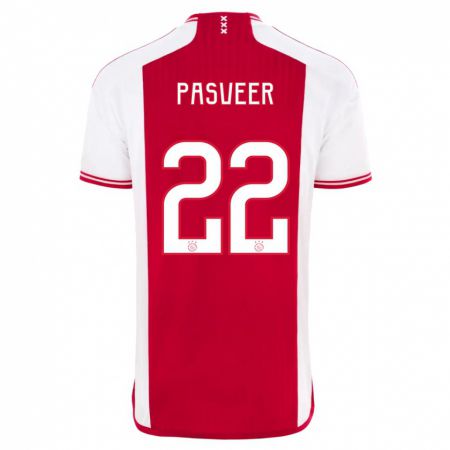 Kandiny Bambino Maglia Remko Pasveer #22 Rosso Bianco Kit Gara Home 2023/24 Maglietta