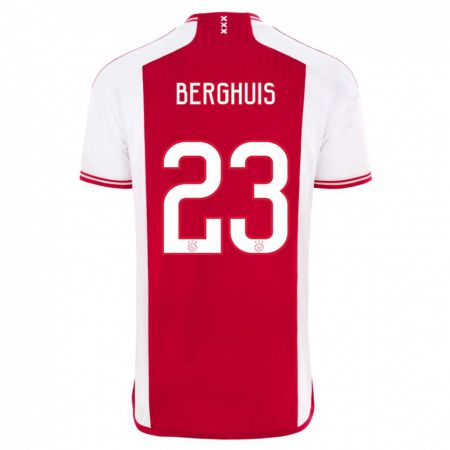 Kandiny Kinderen Steven Berghuis #23 Rood Wit Thuisshirt Thuistenue 2023/24 T-Shirt België