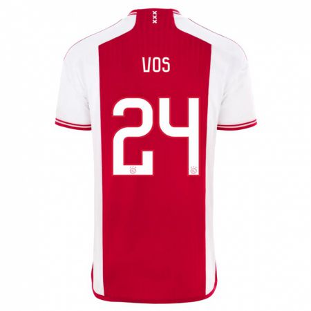 Kandiny Kinderen Silvano Vos #24 Rood Wit Thuisshirt Thuistenue 2023/24 T-Shirt België