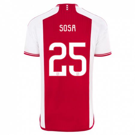 Kandiny Kinderen Borna Sosa #25 Rood Wit Thuisshirt Thuistenue 2023/24 T-Shirt België