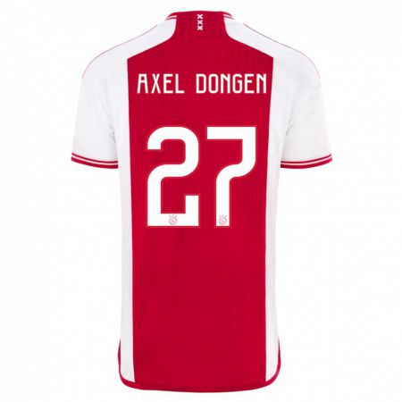 Kandiny Kinderen Amourricho Van Axel Dongen #27 Rood Wit Thuisshirt Thuistenue 2023/24 T-Shirt België