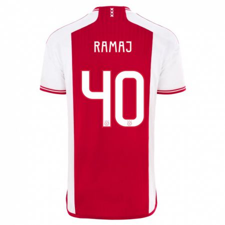 Kandiny Kinderen Diant Ramaj #40 Rood Wit Thuisshirt Thuistenue 2023/24 T-Shirt België