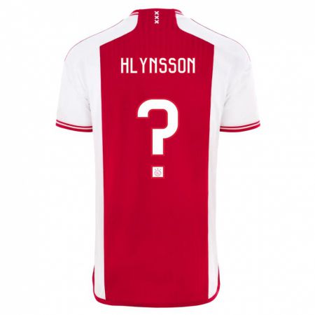 Kandiny Bambino Maglia Kristian Hlynsson #0 Rosso Bianco Kit Gara Home 2023/24 Maglietta