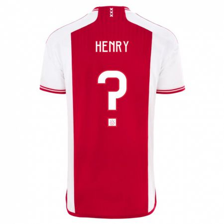 Kandiny Kinderen Alvaro Henry #0 Rood Wit Thuisshirt Thuistenue 2023/24 T-Shirt België