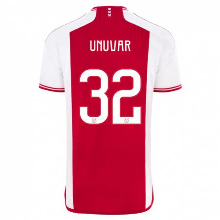 Kandiny Kinderen Naci Unuvar #32 Rood Wit Thuisshirt Thuistenue 2023/24 T-Shirt België