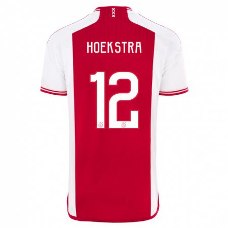 Kandiny Kinderen Isabelle Hoekstra #12 Rood Wit Thuisshirt Thuistenue 2023/24 T-Shirt België