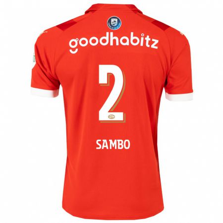 Kandiny Bambino Maglia Shurandy Sambo #2 Rosso Kit Gara Home 2023/24 Maglietta