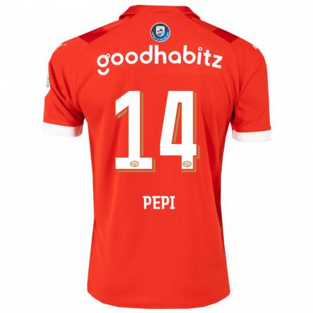 Kandiny Kinder Ricardo Pepi #14 Rot Heimtrikot Trikot 2023/24 T-Shirt Österreich