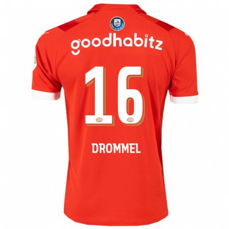 Kandiny Kinder Joël Drommel #16 Rot Heimtrikot Trikot 2023/24 T-Shirt Österreich