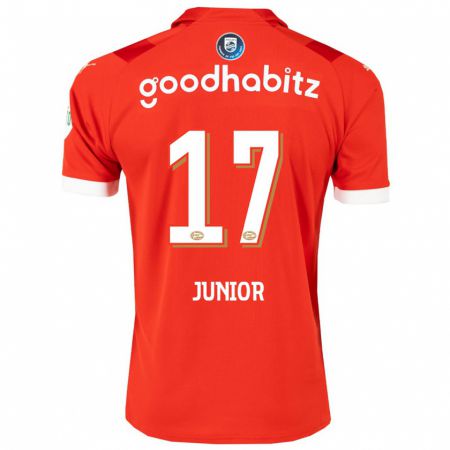 Kandiny Kinderen Mauro Júnior #17 Rood Thuisshirt Thuistenue 2023/24 T-Shirt België