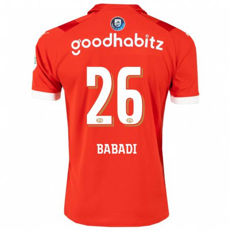 Kandiny Kinderen Isaac Babadi #26 Rood Thuisshirt Thuistenue 2023/24 T-Shirt België