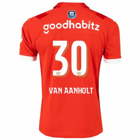 Kandiny Kinderen Patrick Van Aanholt #30 Rood Thuisshirt Thuistenue 2023/24 T-Shirt België