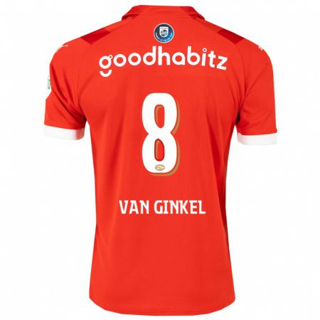 Kandiny Kinderen Marco Van Ginkel #8 Rood Thuisshirt Thuistenue 2023/24 T-Shirt België