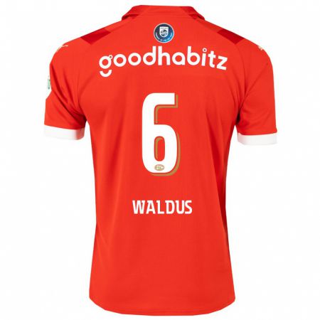 Kandiny Kinderen Maruschka Waldus #6 Rood Thuisshirt Thuistenue 2023/24 T-Shirt België