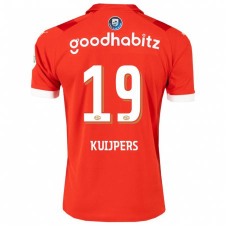 Kandiny Bambino Maglia Jeslynn Kuijpers #19 Rosso Kit Gara Home 2023/24 Maglietta