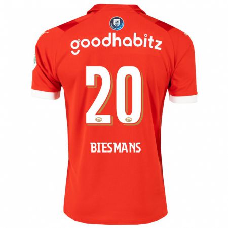 Kandiny Kinderen Julie Biesmans #20 Rood Thuisshirt Thuistenue 2023/24 T-Shirt België