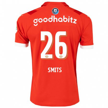 Kandiny Kinderen Eef Smits #26 Rood Thuisshirt Thuistenue 2023/24 T-Shirt België