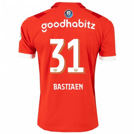 Kandiny Bambino Maglia Femke Bastiaen #31 Rosso Kit Gara Home 2023/24 Maglietta