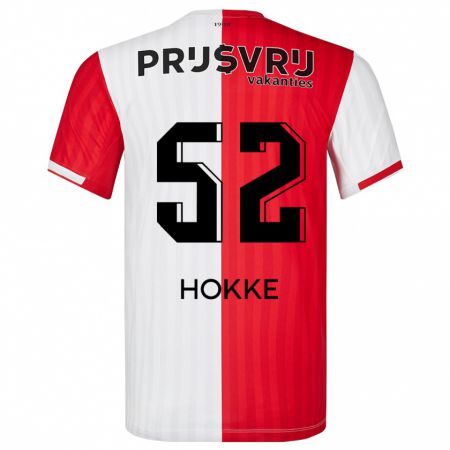 Kandiny Bambino Maglia Milan Hokke #52 Rosso Bianco Kit Gara Home 2023/24 Maglietta